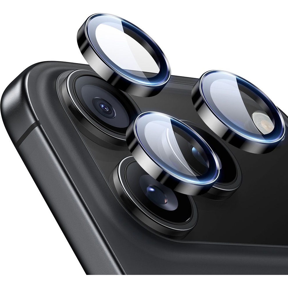Szkło na aparat ESR Armorite Camera Protector do iPhone 17 Pro Max / 17 Pro / 16 Pro Max / 16 Pro / 15 Pro Max / 15 Pro / 14 Pro Max / 14 Pro, czarne